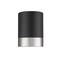 Z-Lite Algar Flush Mount, 1-Light, 6 In.W x 8 In.H, Matte Black + Brushed Nickel/Frosted 1006F6-MB-BN-LED - alternate 5